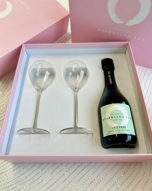 Copenhagen Sparkling Tea 'LYSEGRON' Gift Set with 2 Glasses (0% Alc) 【Vegan Friendly】