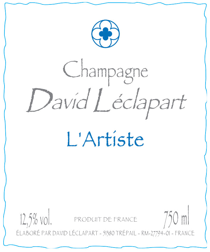 Champagne David Leclapart "L'Artiste" Premier Cru Blanc de Blancs Pas Dose NV (2013 Harvest) (JS:94)