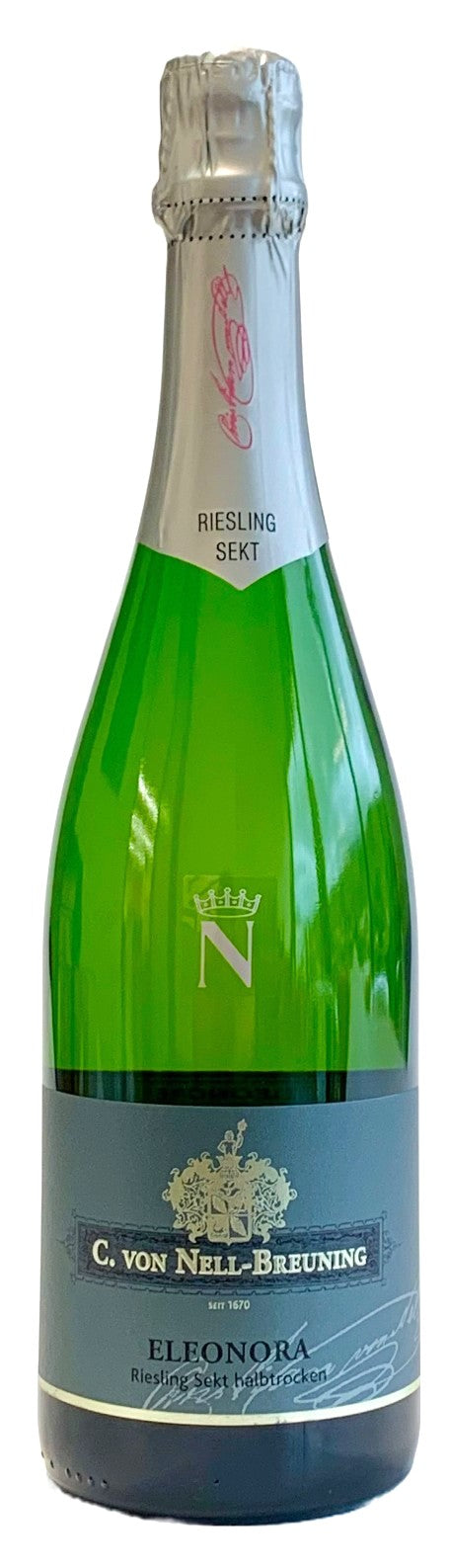 Weingut C. von Nell-Breuning "Eleonora" Riesling Sekt Halbtrocken (Off-Dry) 2017 (Beethoven's First Love, Traditional Method Riesling Sparkling)